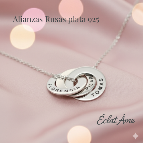 “Tres Alianzas Rusas que Enamoran, con Cadena de Plata de Regalo”