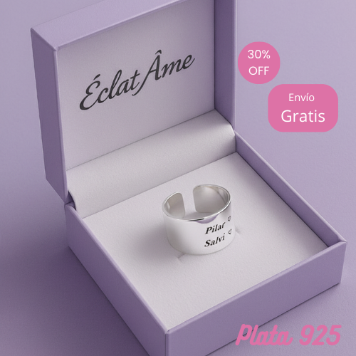 Anillo doble personalizado - Plata 925 Para Mamá lo mejor es poco❤️