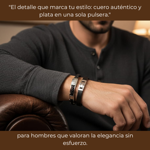 "Combina fuerza y distinción: cuero ecologico + el mejor acero."